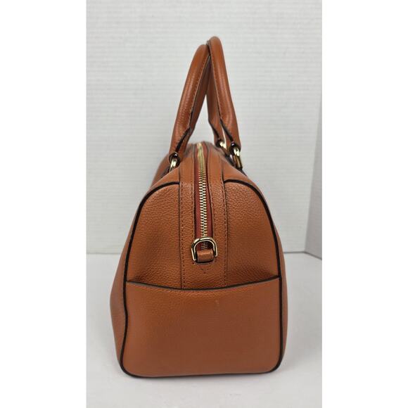 Michael Kors Orange Leather Studio Mercer Medium Satchel Crossbody - Picture 3 of 7